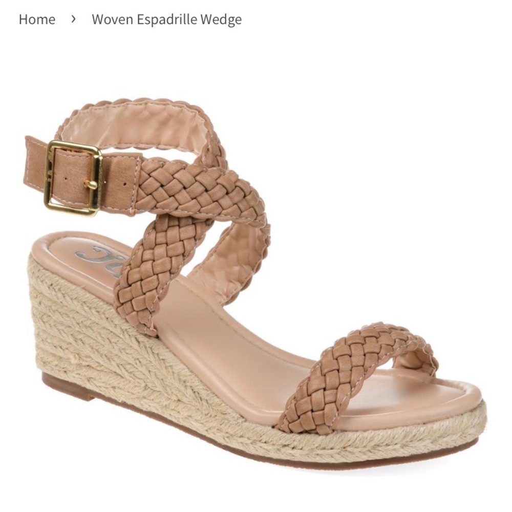 Journey and Crew Woven Espadrille Wedge Sandals